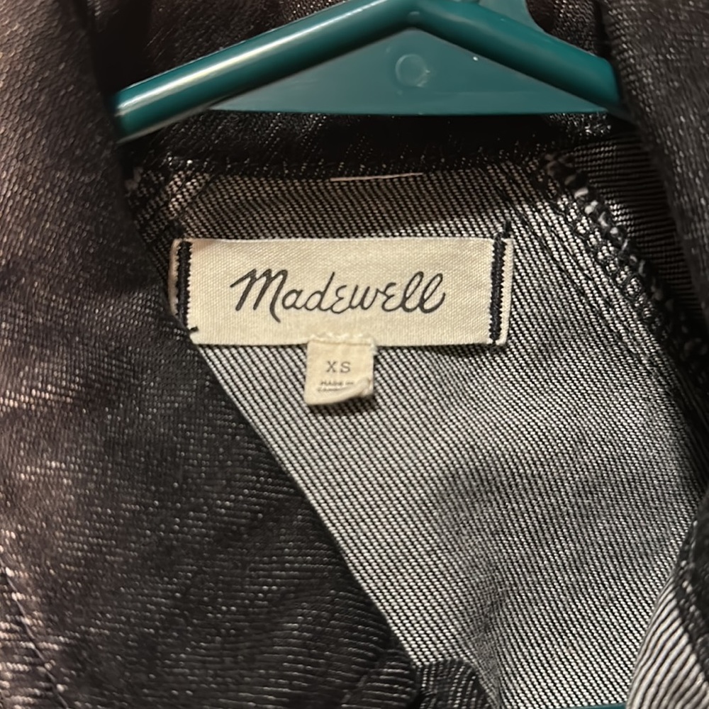 SOLD-Madewell black jean jacket - Picture 3 of 4